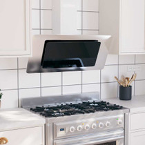 Zidna napa 90 cm nehrđajući čelik i kaljeno staklo srebrna 51664