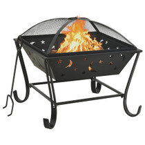 Posuda za vatru sa žaračem 62 cm XXL čelična 311893