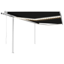 Automatska tenda sa senzorom za vjetar LED 4,5 x 3 m antracit 3069974