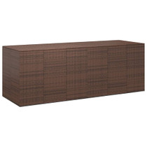 Kutija za vrtne jastuke od PE ratana 291 x 100,5 x 104 cm smeđa 317236