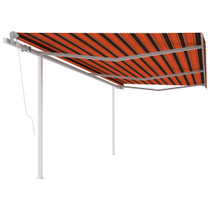 Automatska tenda na uvlačenje 6 x 3 m narančasto-smeđa 3070010