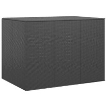 Kutija za vrtne jastuke od PE ratana 145 x 100 x 103 cm crna 317229