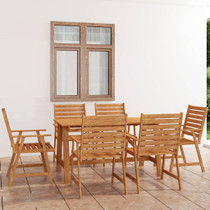 7-dijelni vrtni blagovaonski set od masivnog bagremovog drva 3057845