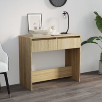 Konzolni stol boja hrasta sonome 89 x 41 x 76,5 cm čelični 809569 Konzolni stol boja hrasta sonome 89 x 41 x 76,5 cm čelični 809569