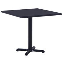 Vrtni stol crni 80 x 80 x 75 cm 49470