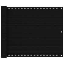 Balkonski zastor crni 75 x 400 cm HDPE 311029
