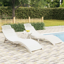 Ležaljke za sunčanje 2 kom bijele 184 x 55 x 64 cm drvo bagrema 3155470