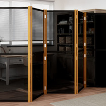 Sobna pregrada s 5 panela crna 350 x 180 cm 319181 Sobna pregrada s 5 panela crna 350 x 180 cm 319181