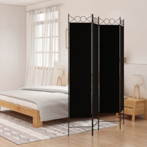 Sobna pregrada s 4 panela crna 160 x 200 cm od tkanine 350153 Sobna pregrada s 4 panela crna 160 x 200 cm od tkanine 350153