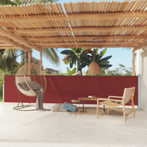 Uvlačiva bočna tenda za terasu 117 x 600 cm crvena 317949