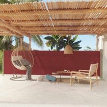 Uvlačiva bočna tenda za terasu 140 x 600 cm crvena 317955
