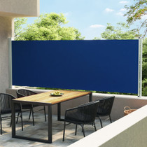 Uvlačiva bočna tenda za terasu 160 x 600 cm plava 317960
