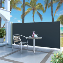 Uvlačiva bočna tenda za terasu 140 x 300 cm crna 317874