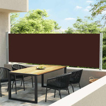 Uvlačiva bočna tenda za terasu 140 x 600 cm smeđa 313374