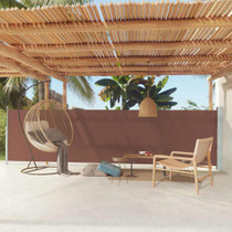 Uvlačiva bočna tenda za terasu 140 x 600 cm smeđa 317957