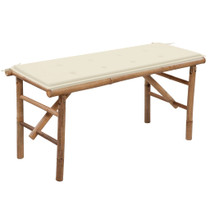 Sklopiva vrtna klupa s jastukom 118 cm od bambusa 3063851