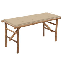Sklopiva vrtna klupa s jastukom 118 cm od bambusa 3063852