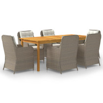 7-dijelni vrtni blagovaonski set smeđi 3067912