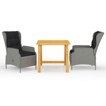 3-dijelni vrtni blagovaonski set svjetlosivi 3068726