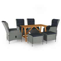 7-dijelni vrtni blagovaonski set svjetlosivi 3068786