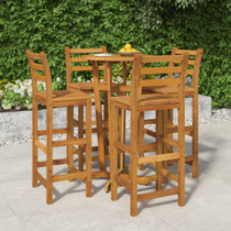 5-dijelni vrtni blagovaonski set od masivnog bagremovog drva 3154383