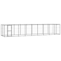 Vanjski kavez za pse s krovom čelični 21,78 m² 3082296 Vanjski kavez za pse s krovom čelični 21,78 m² 3082296