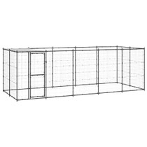 Vanjski kavez za pse s krovom čelični 12,1 m² 3082294