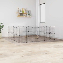 Kavez za ljubimce s 44 panela i vratima crni 35 x 35 cm čelični 3114040 Kavez za ljubimce s 44 panela i vratima crni 35 x 35 cm čelični 3114040