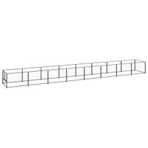 Kavez za pse crni 8 m² čelični 3082098