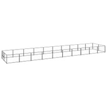 Kavez za pse crni 20 m² čelični 3082117 Kavez za pse crni 20 m² čelični 3082117