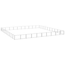 Kavez za pse srebrni 100 m² čelični 3082198