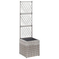 Sadilica s rešetkom i 1 posudom 30x30x107 cm od poliratana siva 46933