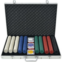 Set za Poker s 1000 Žetona Aluminijum 80181 Set za Poker s 1000 Žetona Aluminijum 80181