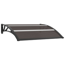 Nadstrešnica za vrata crna 120 x 80 cm PC 144823