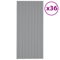 Krovni paneli 36 kom od pocinčanog čelika sivi 100 x 45 cm 317214 Krovni paneli 36 kom od pocinčanog čelika sivi 100 x 45 cm 317214