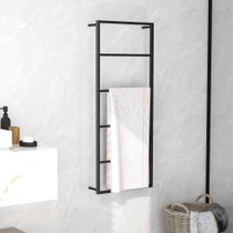 Stalak za ručnike crni 45 x 10 x 115 cm čelični 336118