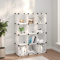 Kockasti organizator za pohranu s 12 kocki prozirni PP 340550