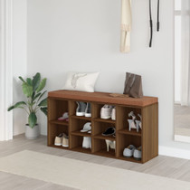 Klupa za cipele boja smeđeg hrasta 103x30x48 cm drvena 342614