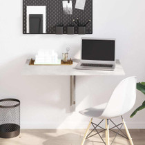 Sklopivi zidni stolić Siva boja betona 100x60x56 cm drveni 342648