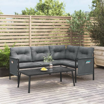 Kutna vrtna sofa antracit od čelika i tekstilena 362811 Kutna vrtna sofa antracit od čelika i tekstilena 362811