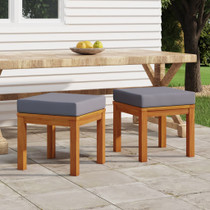 Vrtni stolci s jastucima 2 kom 40x40x42 cm od bagremovog drva 319720