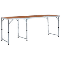 Sklopivi stol za kampiranje aluminijski 180 x 60 cm 48174 Sklopivi stol za kampiranje aluminijski 180 x 60 cm 48174