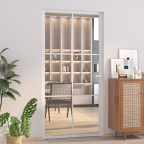 Unutarnja vrata 102,5x201,5 cm bijela od ESG stakla i aluminija 350575