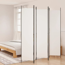 Sobna pregrada s 5 panela bijela 250 x 220 cm od tkanine 350202 Sobna pregrada s 5 panela bijela 250 x 220 cm od tkanine 350202