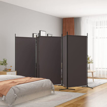 Sobna pregrada s 5 panela smeđa 433x180 cm od tkanine 350267