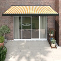 Tenda na uvlačenje žuto-bijela 3 x 2,5 m od tkanine i aluminija 3154606