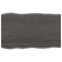 Stolna ploča tamnosiva 80x50x4 cm obrađena masivna hrastovina 364008
