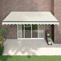 Tenda na uvlačenje krem 4 x 3 m od tkanine i aluminija 3154453
