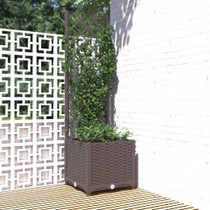 Vrtna sadilica s rešetkom smeđa 40 x 40 x 136 cm PP 318259