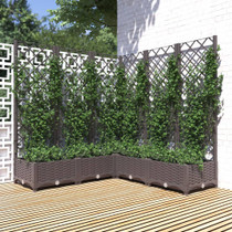 Vrtna sadilica s rešetkom smeđa 120 x 120 x 121,5 cm PP 318266